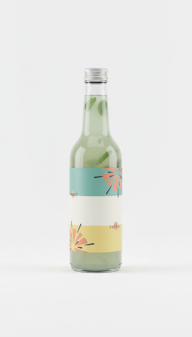 Minted Mojito glass bottle